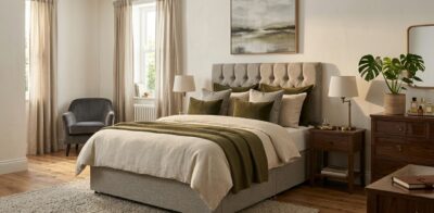 Best divan bed base in a stylish modern UK bedroom