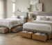 Continental drawer divan base with deep storage drawers in modern UK bedroom