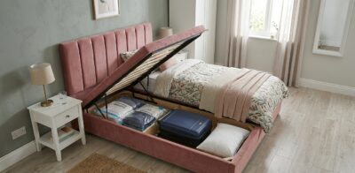 small double ottoman bed storage open compact UK bedroom