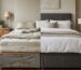 how long does a bed base last UK comparison showing old worn bed base and new quality divan base replacement signs