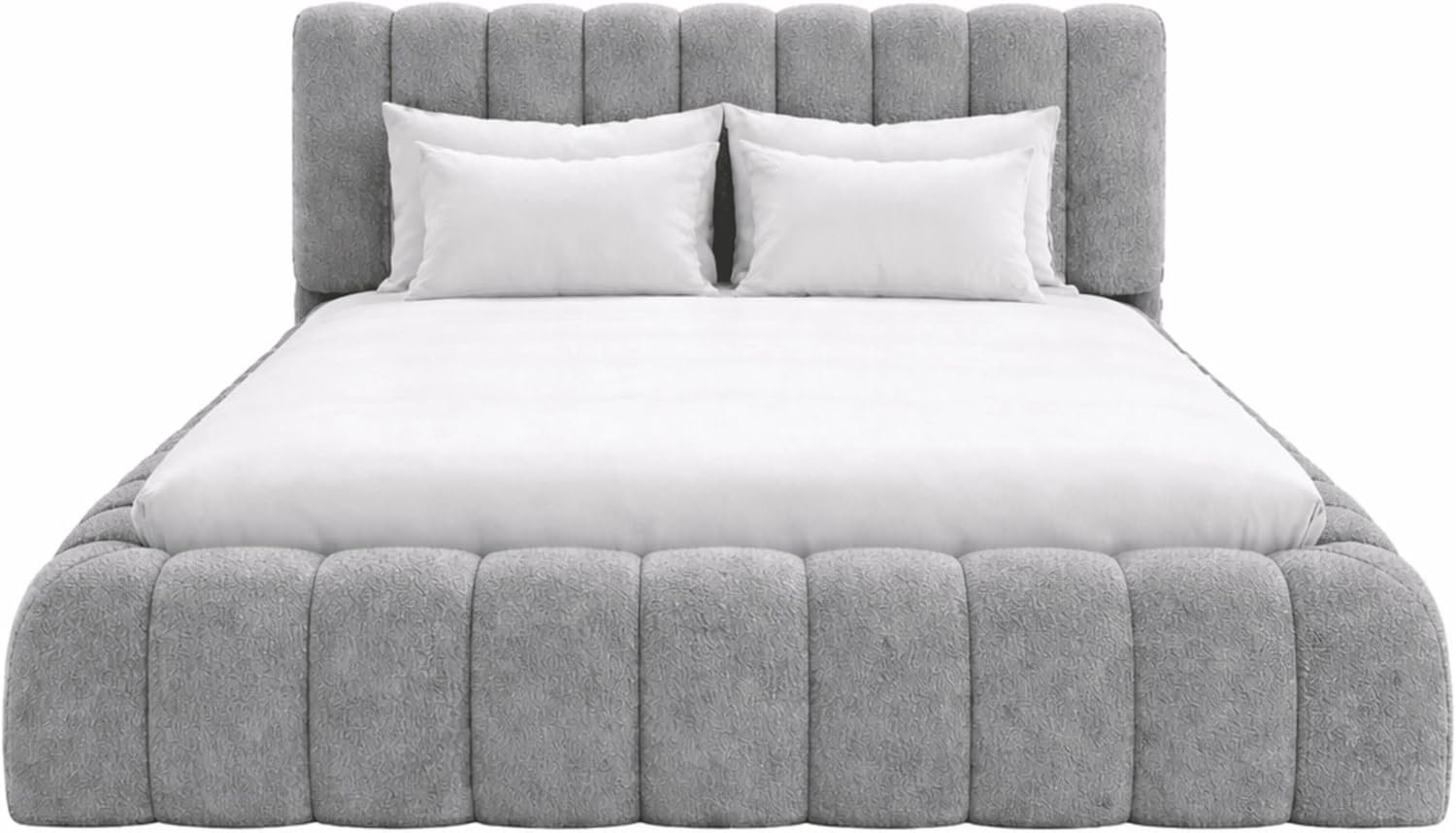 teddy fabric bed frame Grey