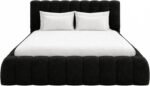 teddy fabric bed frame black